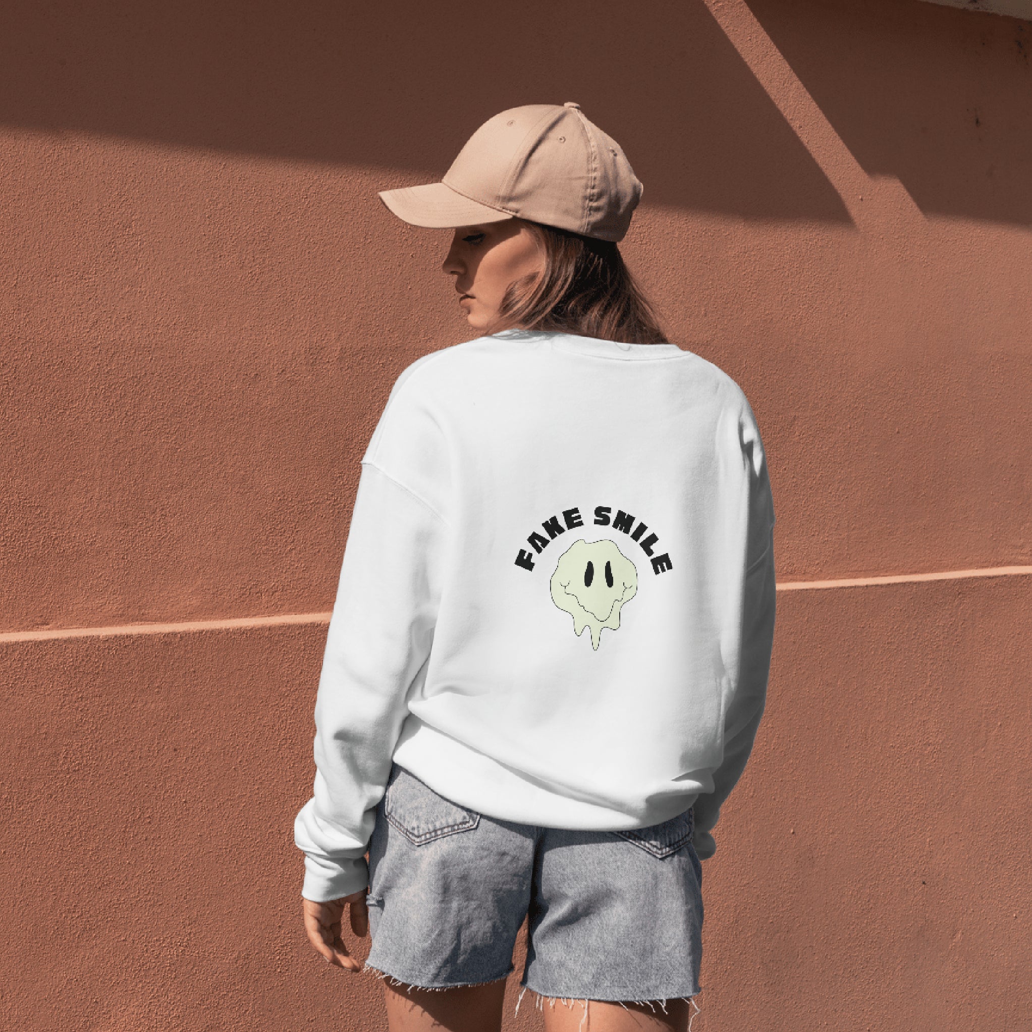 Unisex Sweat-shirt Fake smile