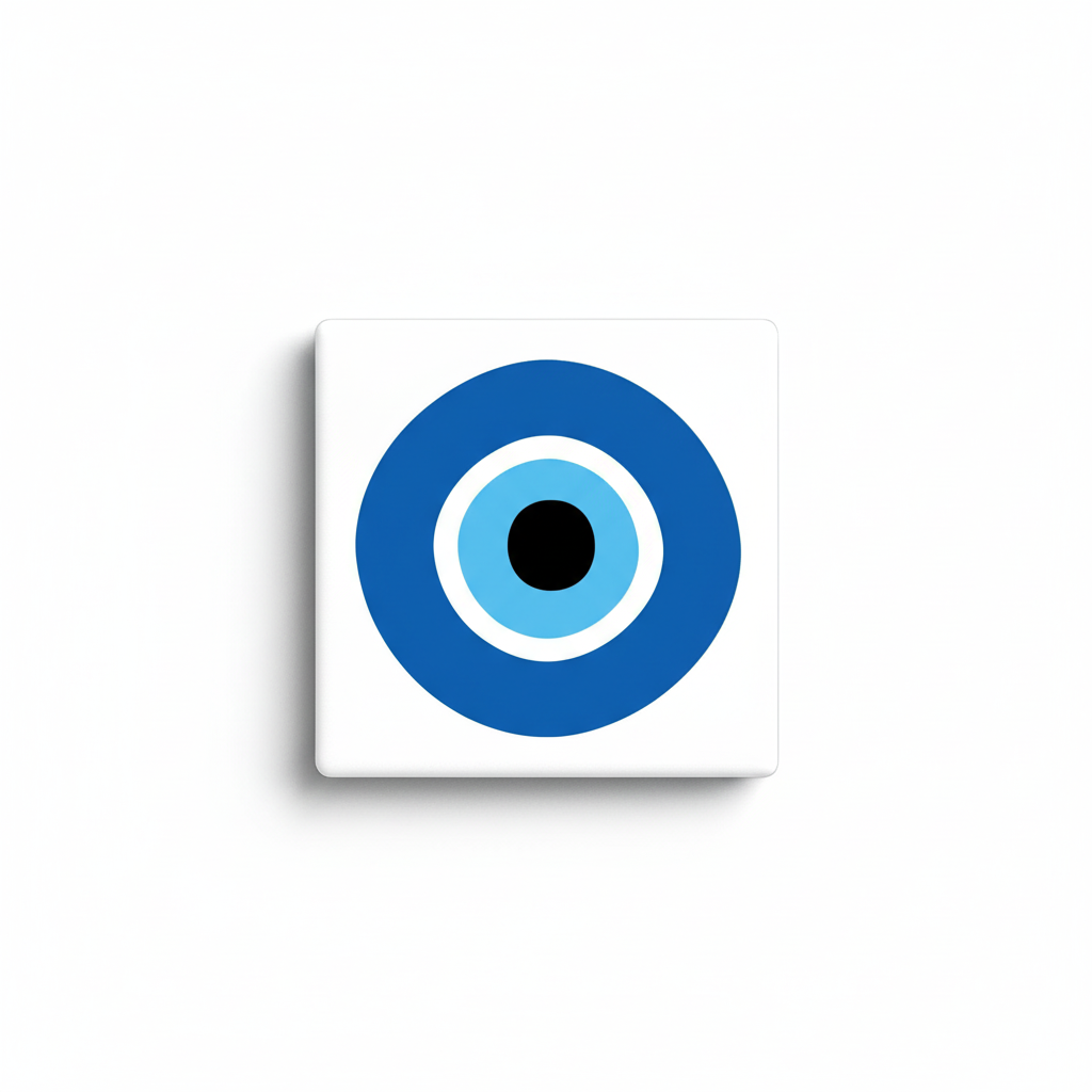 Square Fridge Magnet Badge eye