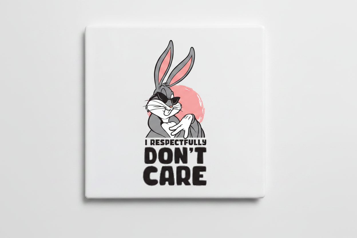 Square Fridge Magnet i respectfuly don't care
