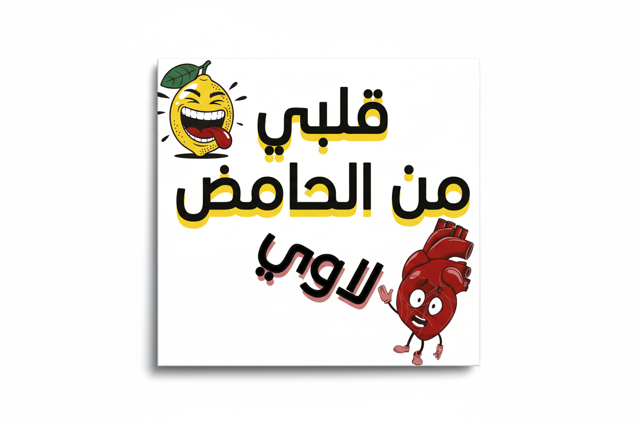 Square Fridge Magnet Badge kalbi men el hamod lowya