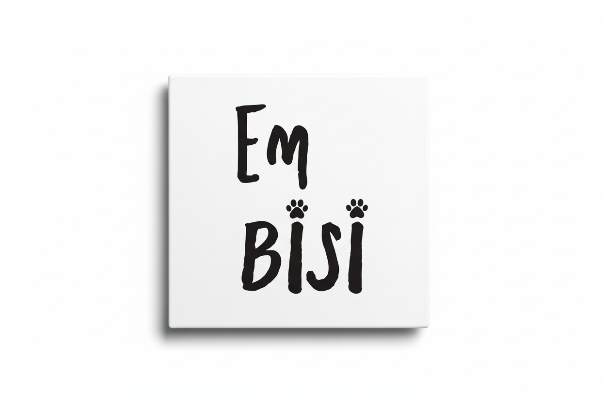 Square Fridge Magnet Badge Em Bisi