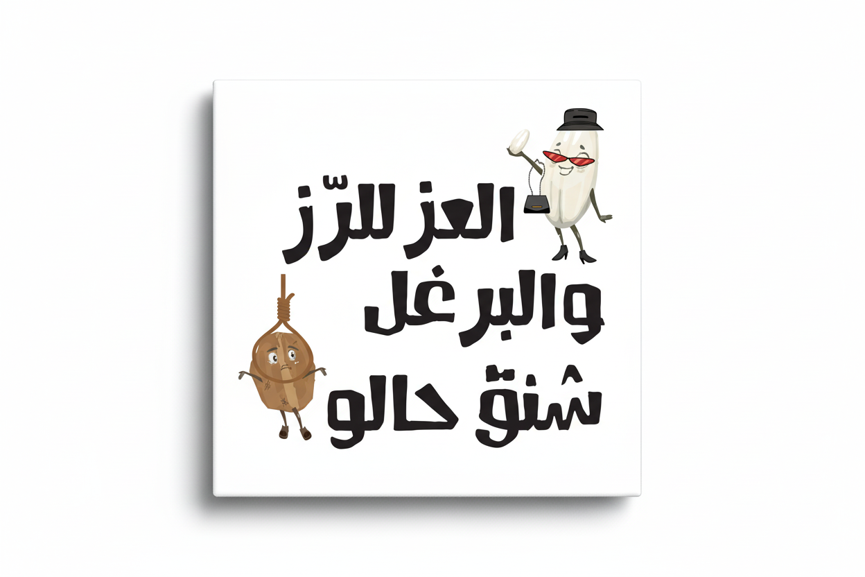 Square Fridge Magnet Badge riz